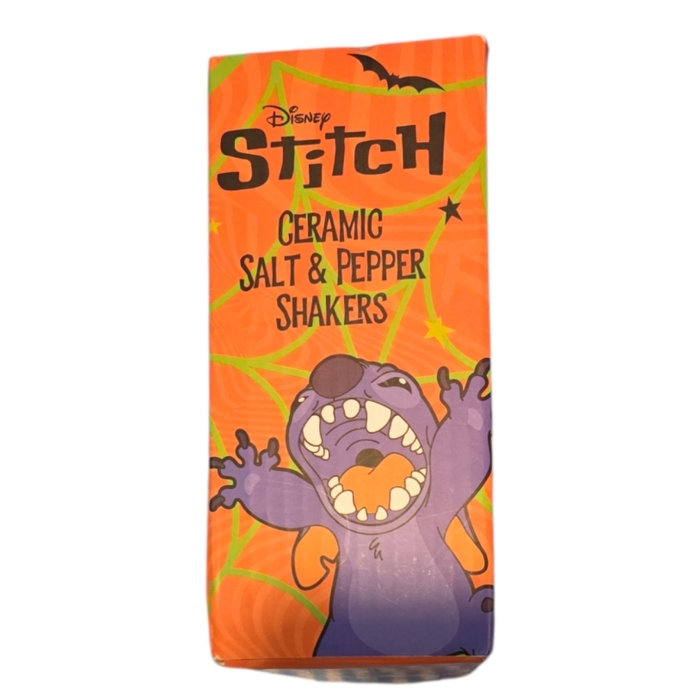 Disney Stitch Skeleton Salt & Pepper Shakers - Black and Blue NEW - Picture 4 of 4